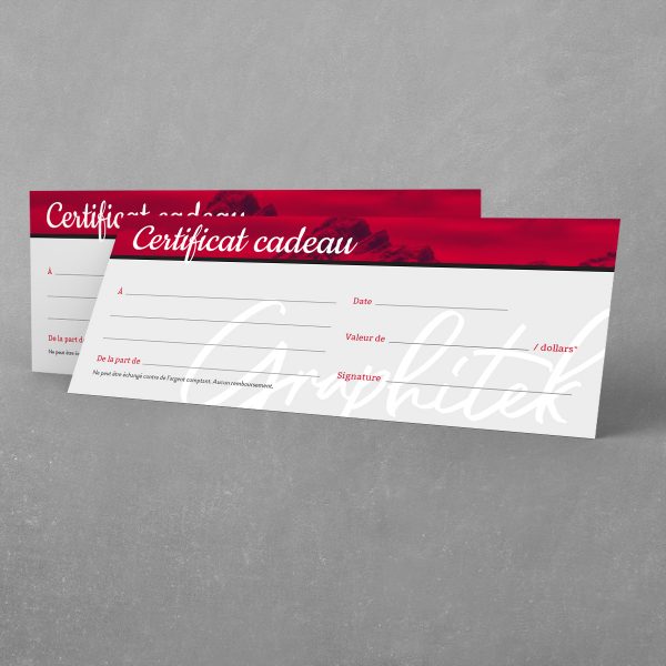 Certificats cadeaux